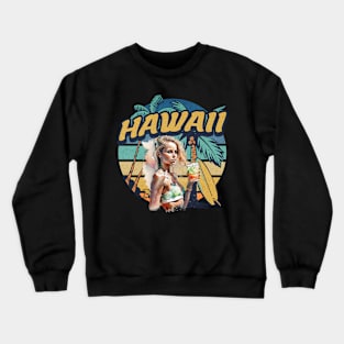 80s Retro Vintage Hawaii Crewneck Sweatshirt